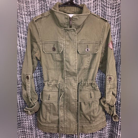 Hollister Khaki Green Stretch Jacket - Picture 1 of 15